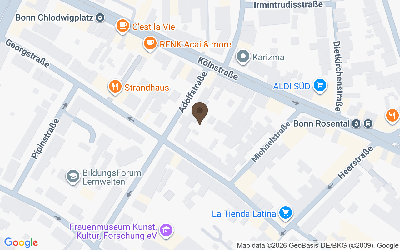 Map showing Alter Friedhof, Bonn, North Rhine-Westphalia