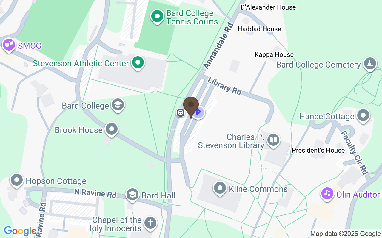 Karte mit Friedhof des Bard College, Annandale-on-Hudson, New York