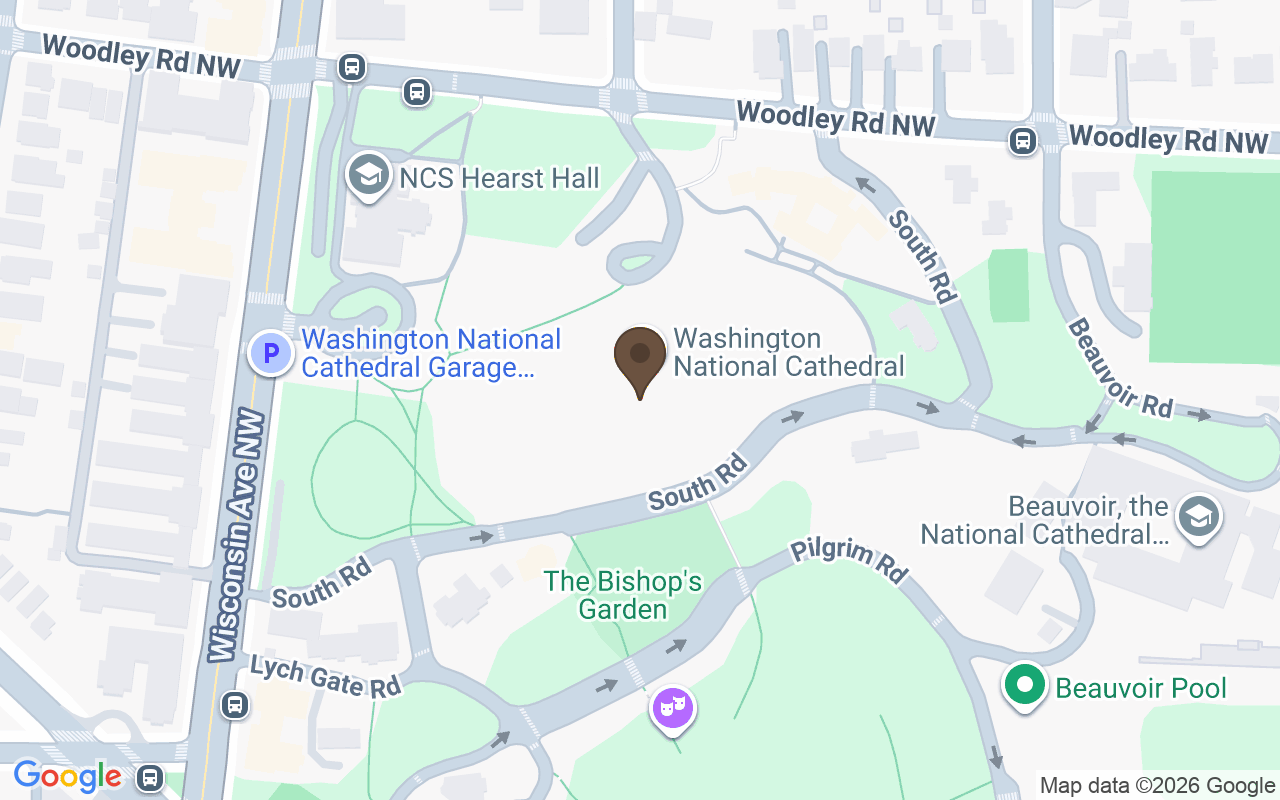 Carte situant Columbarium de la cathédrale nationale de Washington