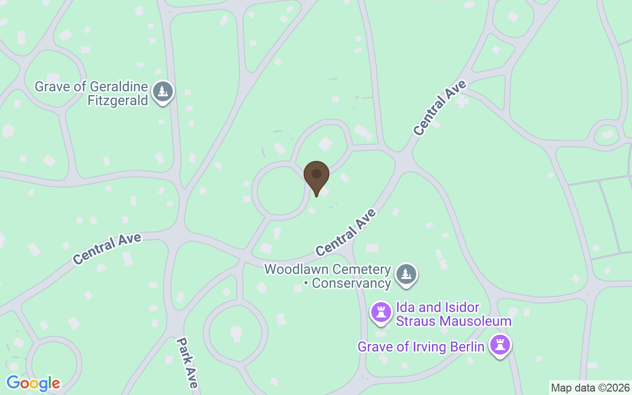 Mapa que sitúa Cementerio de Woodlawn, el Bronx, Nueva York