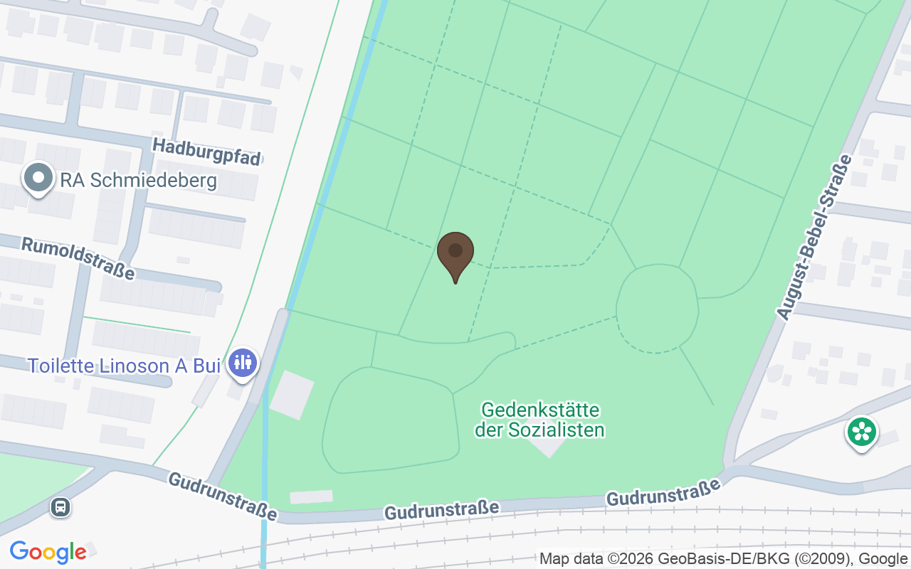 Karte mit Zentralfriedhof Friedrichsfelde, Berlin