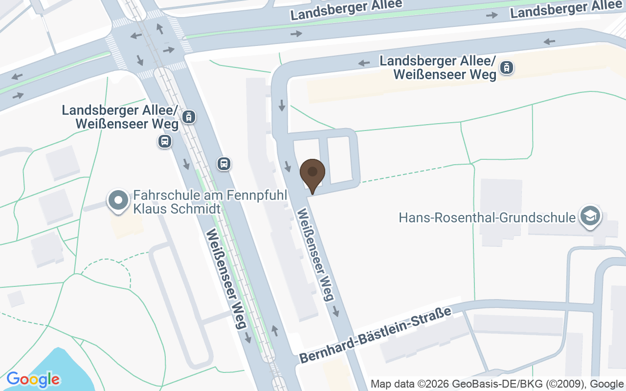 Karte mit Zentralfriedhof Friedrichsfelde, Berlin