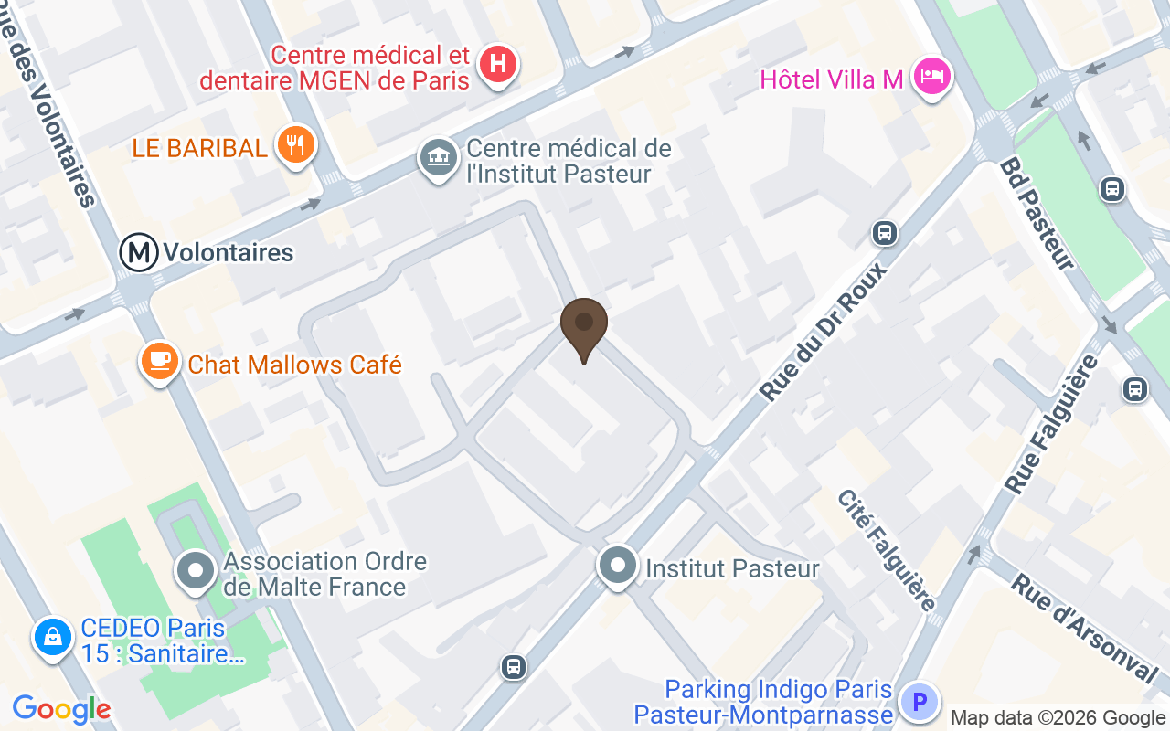 Karte mit Krypta des Institut Pasteur, Rue du Docteur-Roux, Paris