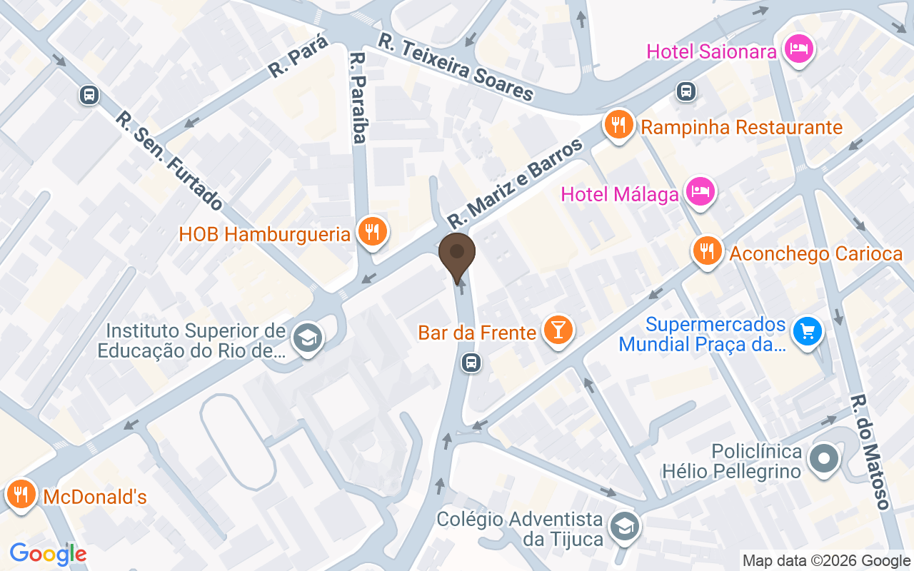 Mapa que situa Cemitério São João Batista, Botafogo, Rio de Janeiro