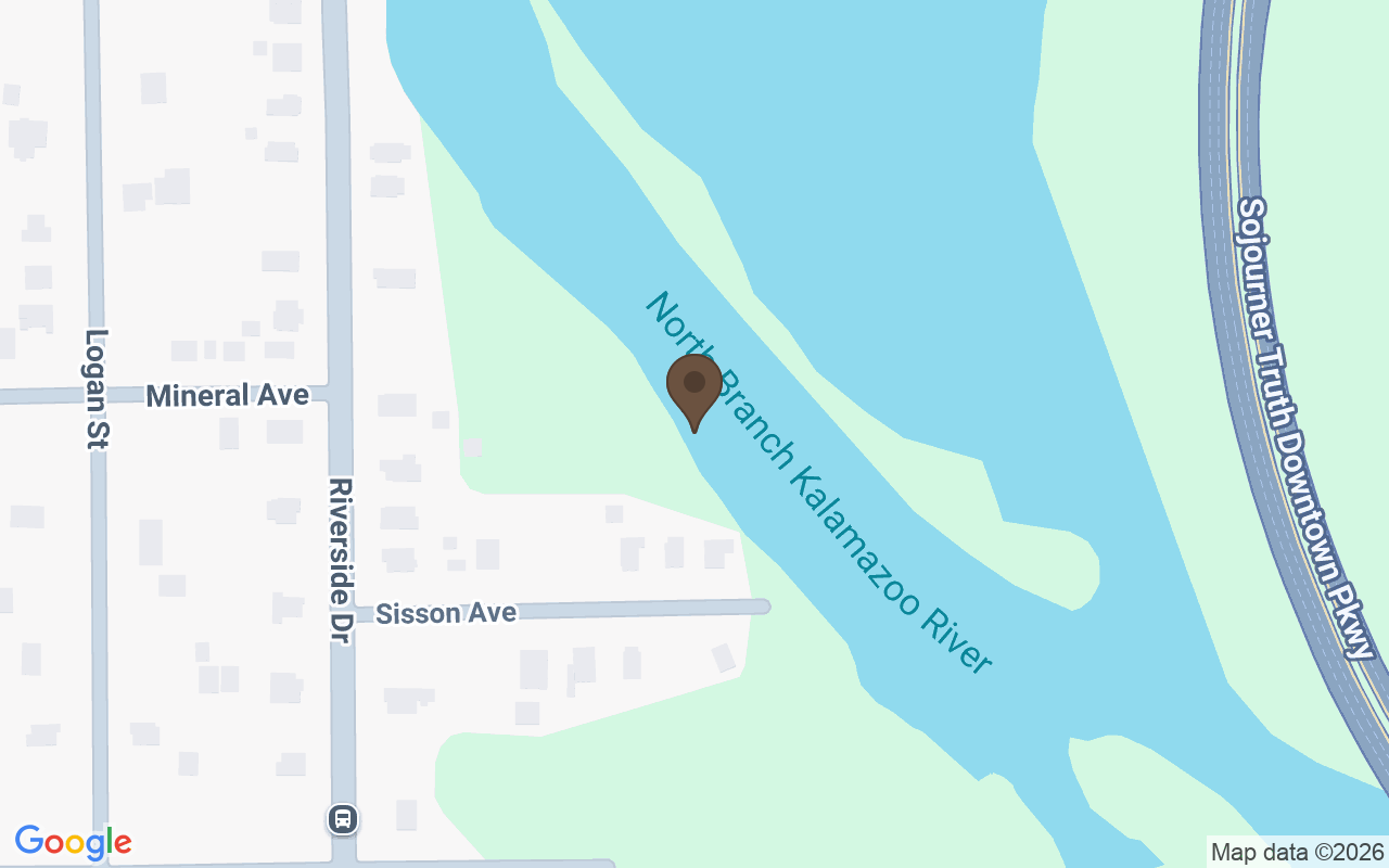 Map showing Oak Hill Cemetery, Battle Creek, Michigan