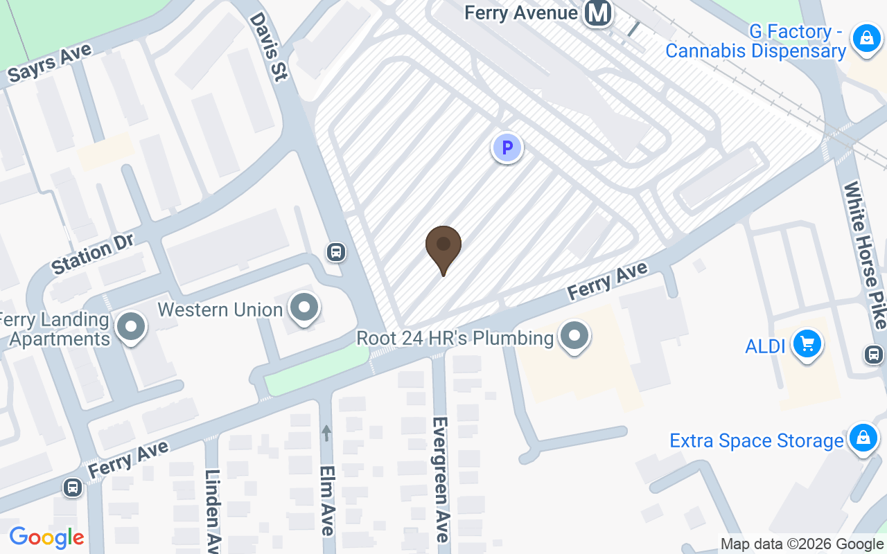 Mapa que situa Cemitério de Harleigh, Camden, Nova Jérsia